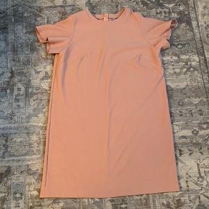Dusty pink Shift Dress with Ruffle